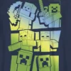 Koszulka z nadrukiem dla dzieci „Minecraft: Steve i Alex kontra moby”