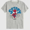 Koszulka z nadrukiem dla malucha z motywem Marvel Spidey Doodle w szortach z krótkim rękawem