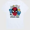 Koszulka z nadrukiem dla małych dzieci „Marvel Scribbled Spider-Man” w wersji z szortami z krótkim rękawem