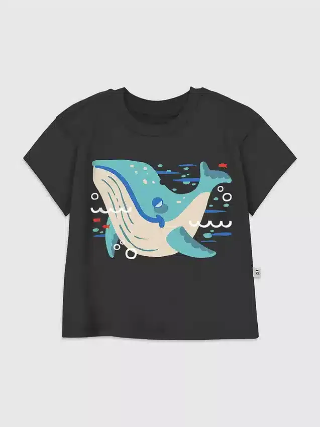 Koszulka z nadrukiem „Its a Whale” dla małych dzieci