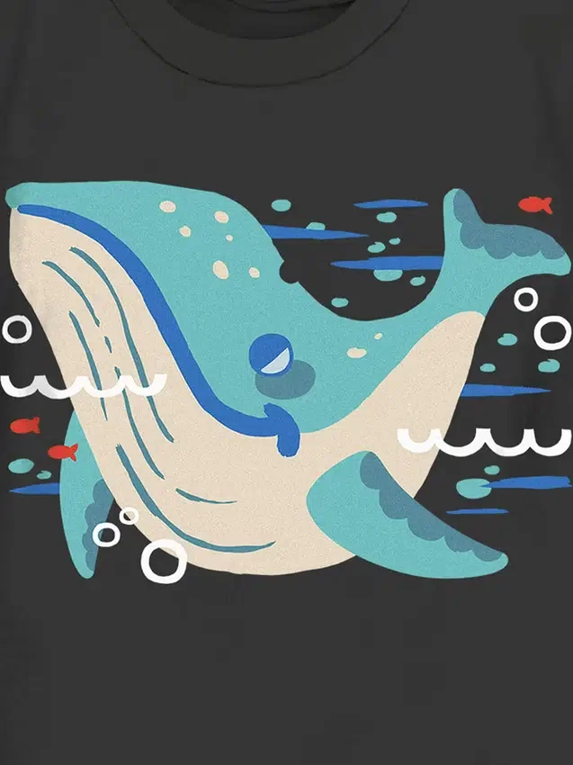 Koszulka z nadrukiem „Its a Whale” dla małych dzieci