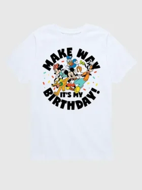 Koszulka z nadrukiem „Make Way, It’s My Birthday” z motywem Disneya dla maluchów