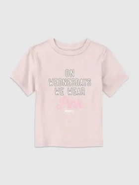 Koszulka z nadrukiem „Mean Girls” dla maluchów – „W środy nosimy różowy”