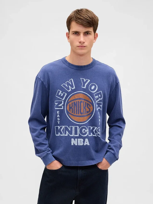 Koszulka z nadrukiem NBA New York Knicks o skróconym kroju