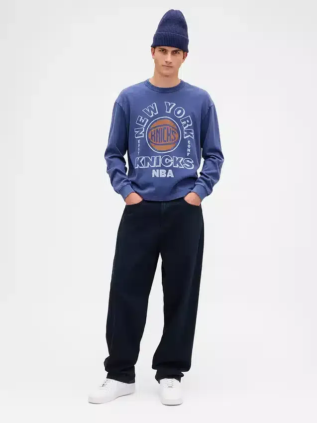Koszulka z nadrukiem NBA New York Knicks o skróconym kroju