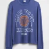 Koszulka z nadrukiem NBA New York Knicks o skróconym kroju