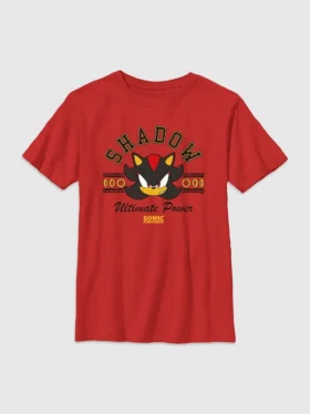 Koszulka z nadrukiem „Sonic the Hedgehog Shadow” dla dzieci