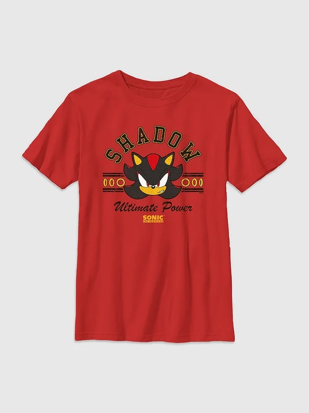 Koszulka z nadrukiem „Sonic the Hedgehog Shadow” dla dzieci