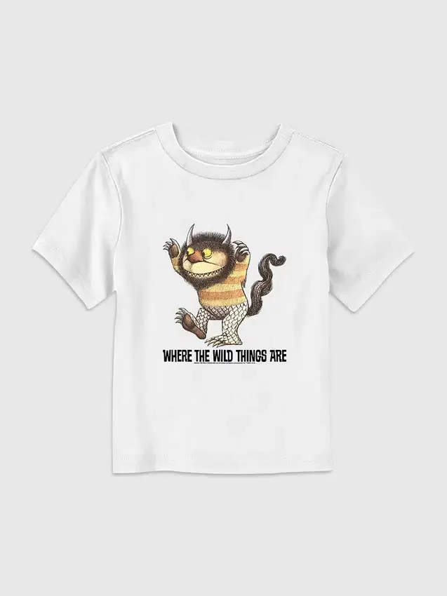 Koszulka z nadrukiem „Where the Wild Things Are” dla małych dzieci