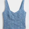 Krótki top typu bustier z ażurowymi wstawkami