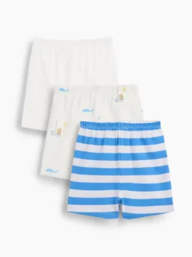 Krótkie szorty z bawełny organicznej „Baby First Favorites” (pakiet 3 szt.)