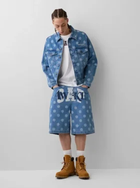 Kurtka dżinsowa GAP × Awake NY Oversized Dotted Icon