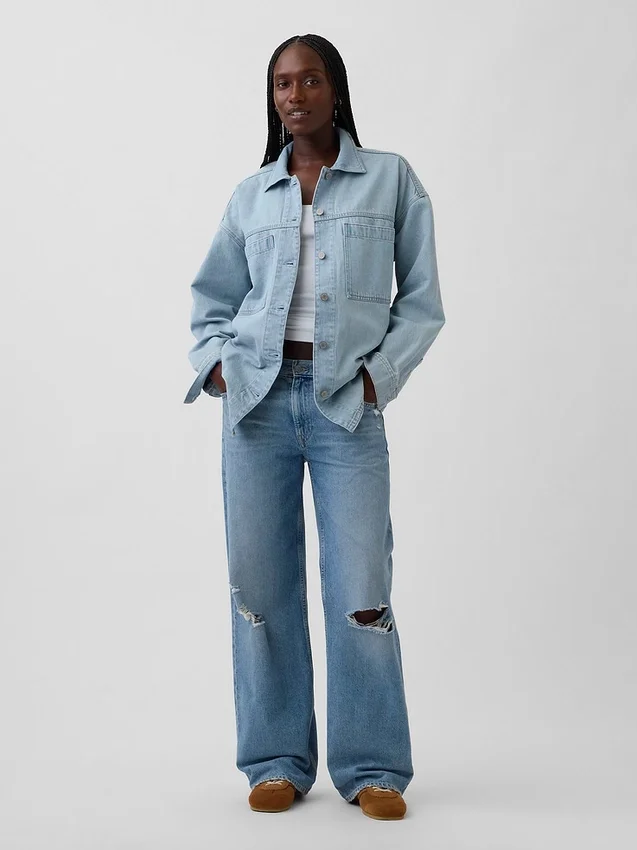 Kurtka dżinsowa w stylu oversize dla mężczyzn
