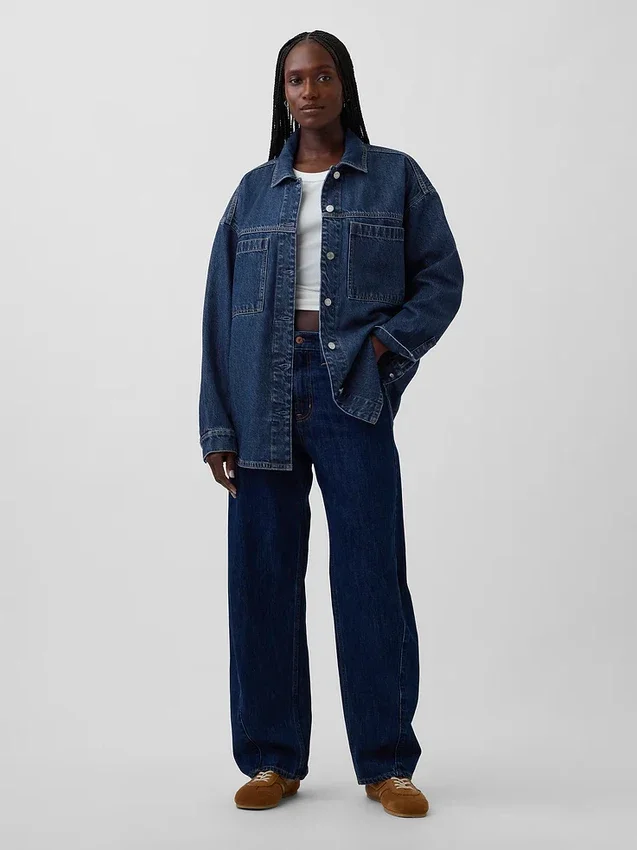 Kurtka dżinsowa w stylu oversize dla mężczyzn