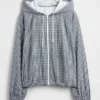 Kurtka wiatrówka GapFit Tech Gingham