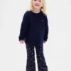 Legginsy dla niemowląt i maluchów z rozkloszowanymi nogawkami i miękką podszewką