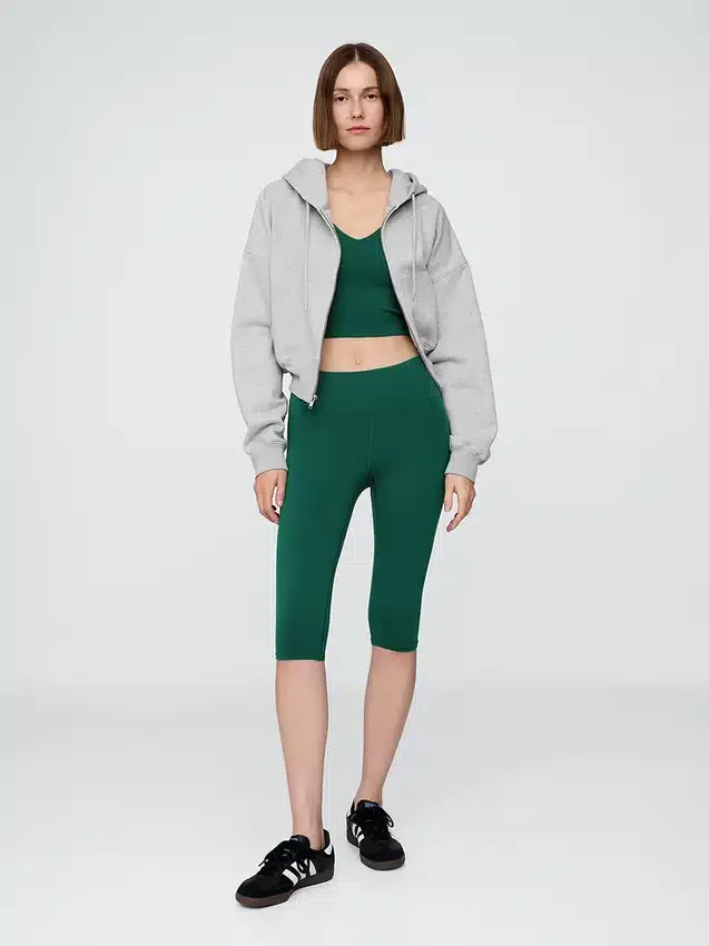 Legginsy GapFit Smooth z wysokim stanem i skróconymi nogawkami