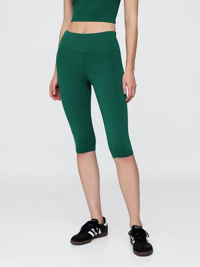 Legginsy GapFit Smooth z wysokim stanem i skróconymi nogawkami