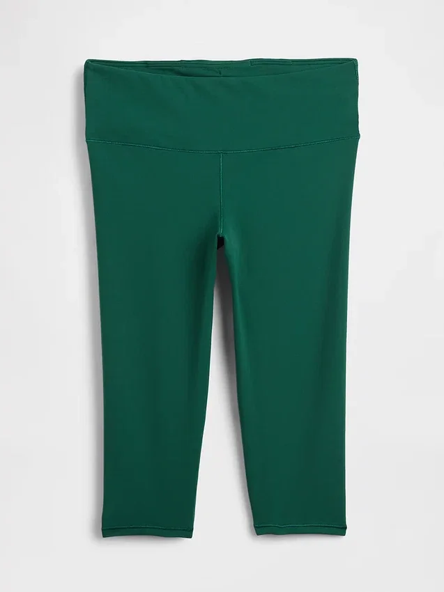 Legginsy GapFit Smooth z wysokim stanem i skróconymi nogawkami