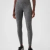 Legginsy GapFit Smooth z wysokim stanem z dzianiny dżersejowej