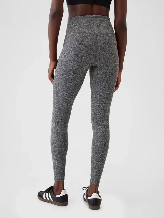 Legginsy GapFit Smooth z wysokim stanem z dzianiny dżersejowej