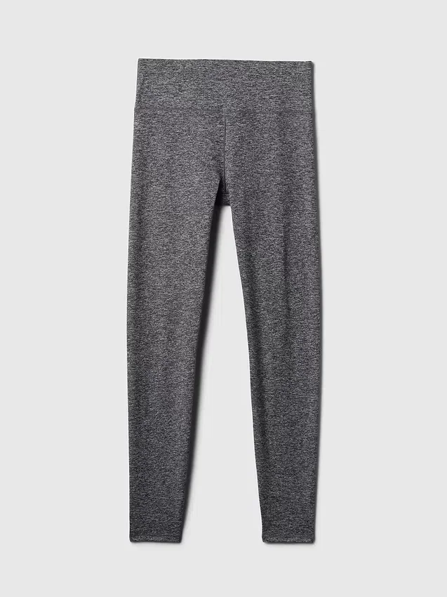 Legginsy GapFit Smooth z wysokim stanem z dzianiny dżersejowej