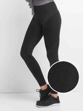 Legginsy GapFit z wysokim stanem, o teksturowanych paskach, w technologii Sculpt Compression