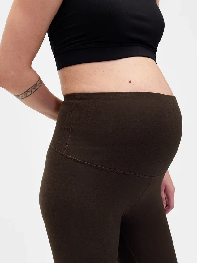 Legginsy odzieży ciążowej na co dzień z pełnym panelem