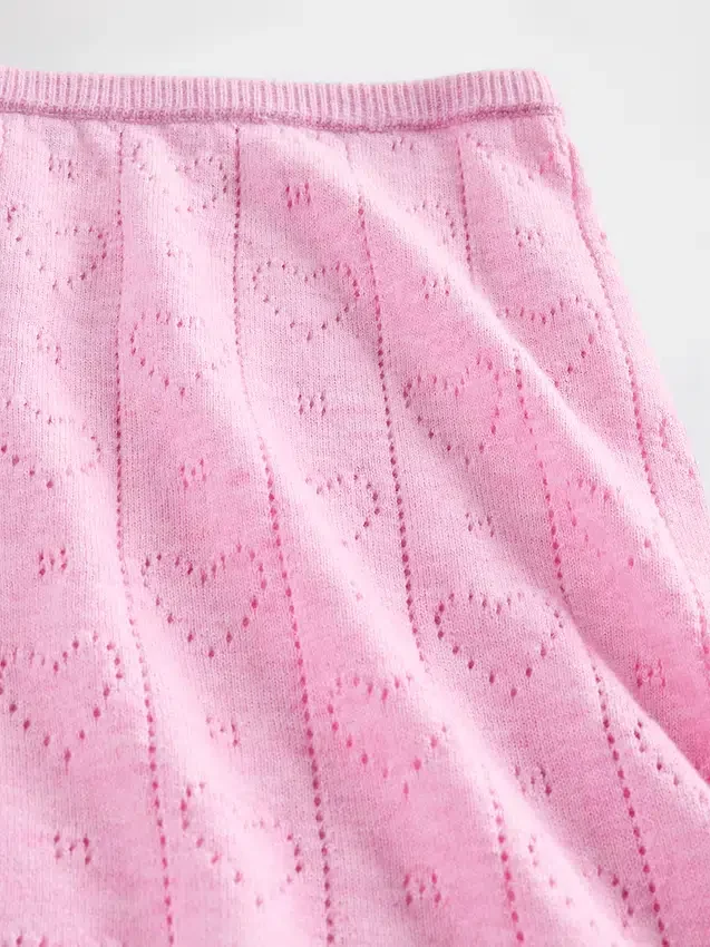 Lekkie szorty piżamowe CashSoft z dzianiny typu pointelle w serduszka
