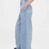 Luźne jeansy dresowe z nadrukiem w stylu dżinsowym