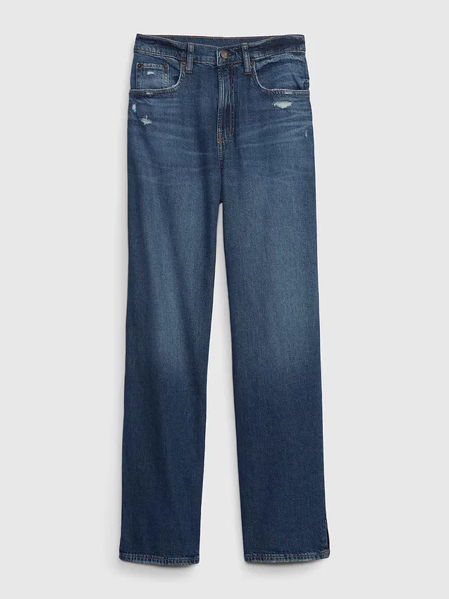 Luźne jeansy w stylu lat 90. dla nastolatków