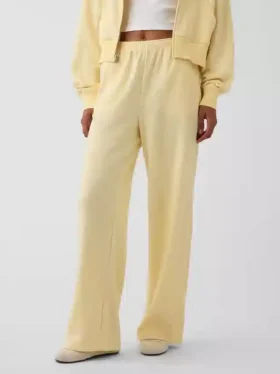 Luźne spodnie dresowe z frotte Vintagesoft o średniej wysokości w pasie