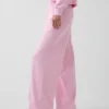 Luźne spodnie dresowe z frotte Vintagesoft o średniej wysokości w pasie