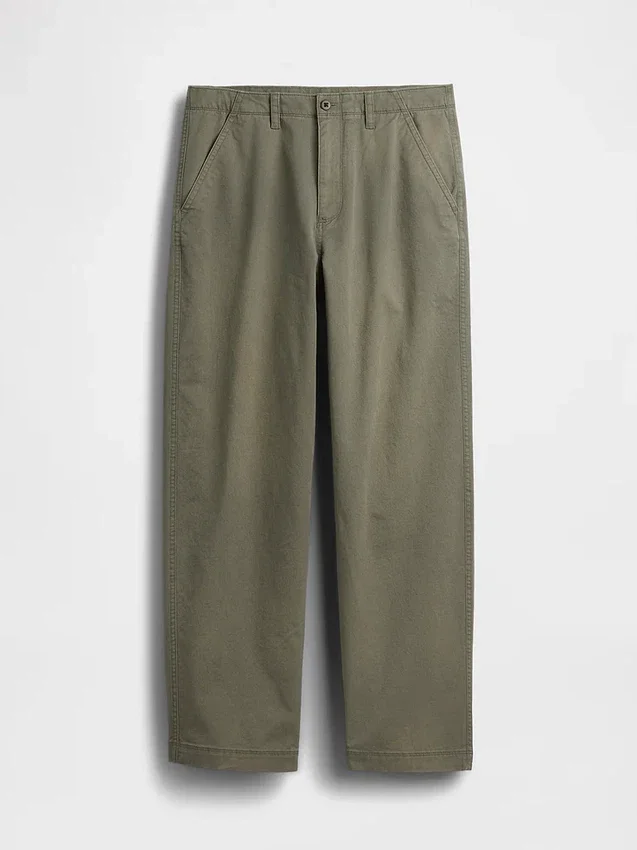 Luźne spodnie khaki