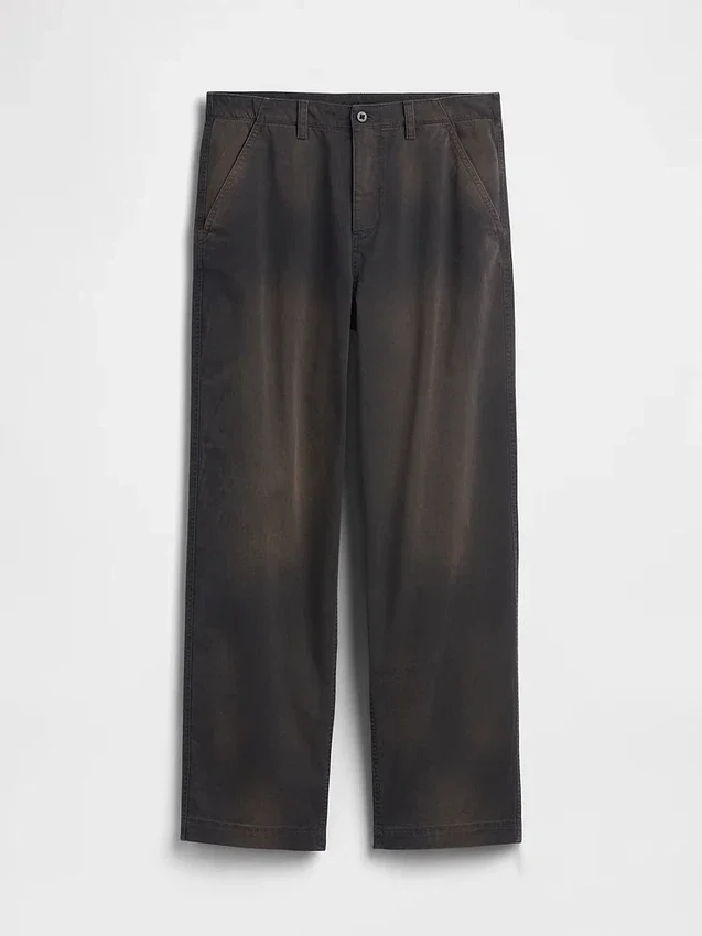 Luźne spodnie khaki