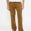 Luźne spodnie khaki o prostym kroju