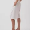 Luźne spodnie typu culotte z mieszanki lnu