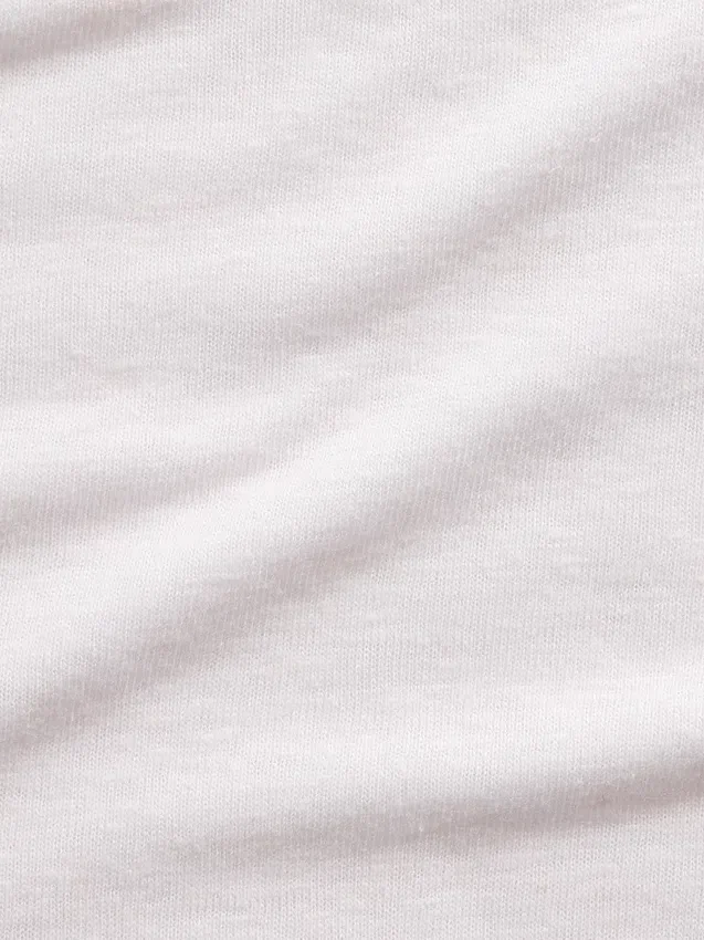 Luźny T-shirt z mieszanki lnu
