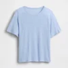 Luźny T-shirt z mieszanki lnu