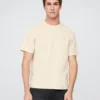 Luźny T-shirt z pikowanej bawełny