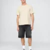 Luźny T-shirt z pikowanej bawełny