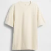 Luźny T-shirt z pikowanej bawełny