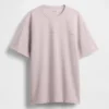 Luźny T-shirt z pikowanej bawełny