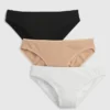 Majtki bikini z elastycznej bawełny organicznej (pakiet 3 szt.)