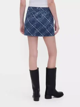 Mini spódniczka dżinsowa w kratę