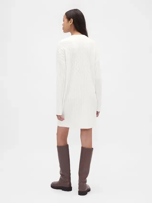 Mini sukienka sweterkowa z dzianiny typu cable-knit z serii CashSoft
