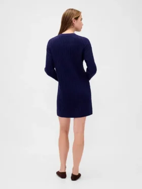 Mini sukienka sweterkowa z dzianiny typu cable-knit z serii CashSoft