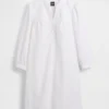 Mini sukienka z popeliny w stylu Henley