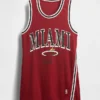 Mini sukienka z recyklingowanej koszulki drużyny NBA Miami Heat