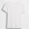 Mini T-shirt piżamowy z prążkowanym dekoltem